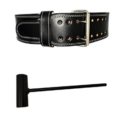Double Prong 13 MM Genuine Leather Powerlifting Weight Belt - Force of Habit Barbell Company